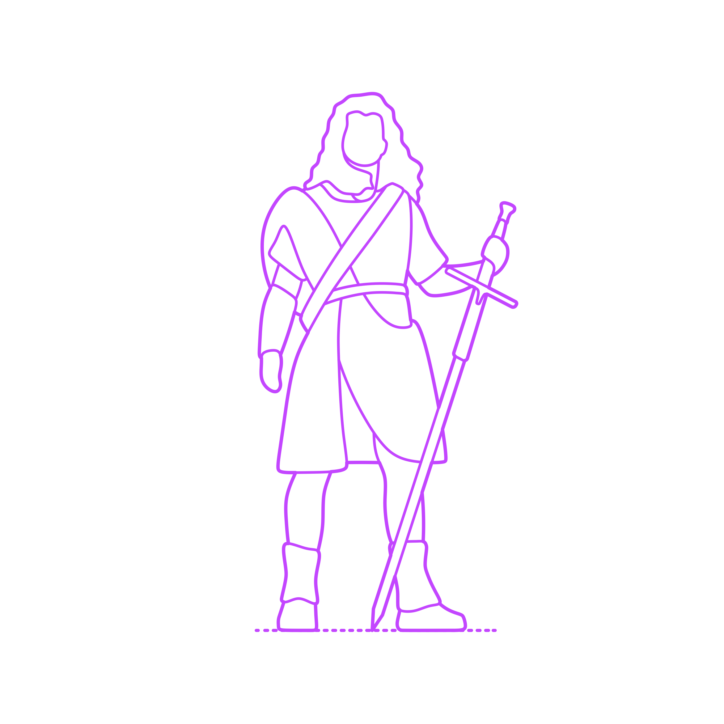 Pop Culture Action Heroes William Wallace Outline Svg File Free Vectors